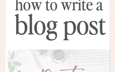 How to write a blog post in 12 steps